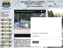 Tablet Screenshot of crookedlakeresort.com